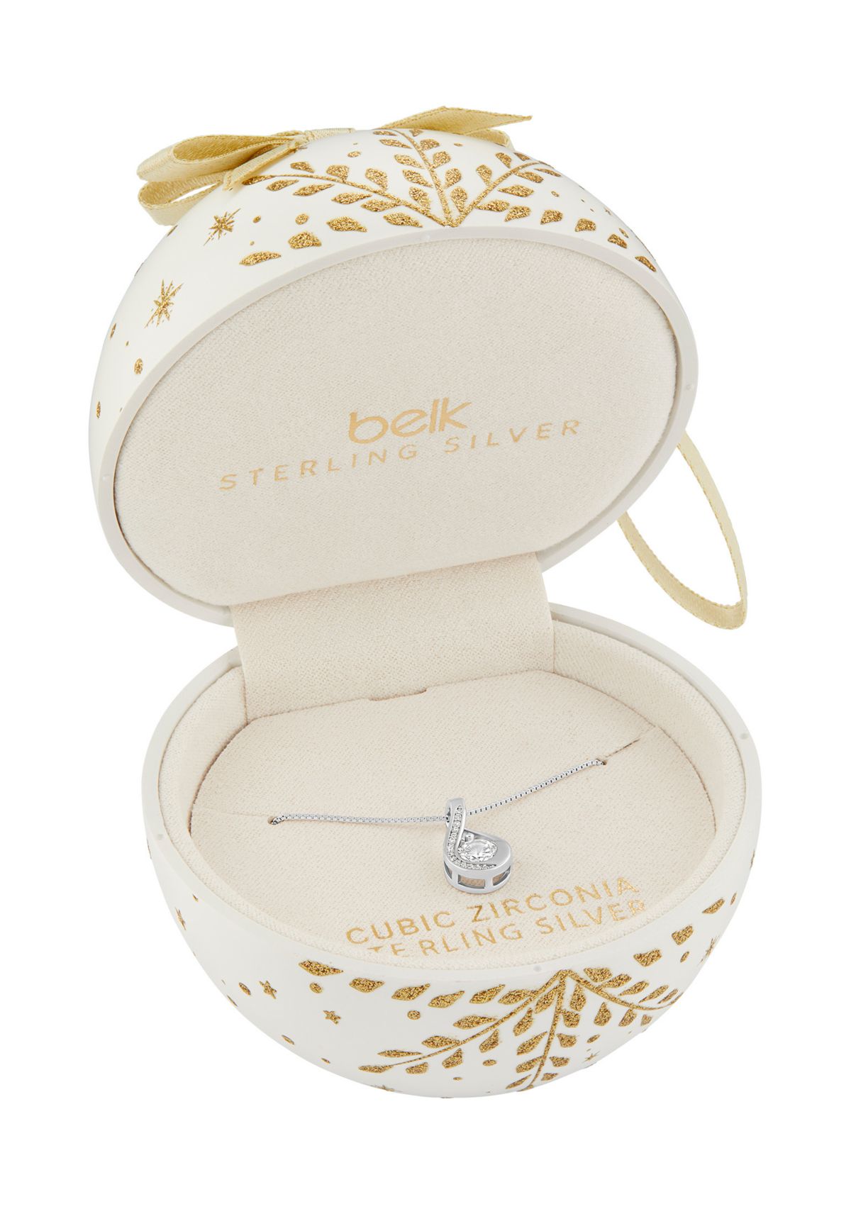 Sterling Silver Pave Round CZ Infinity Pendant Necklace