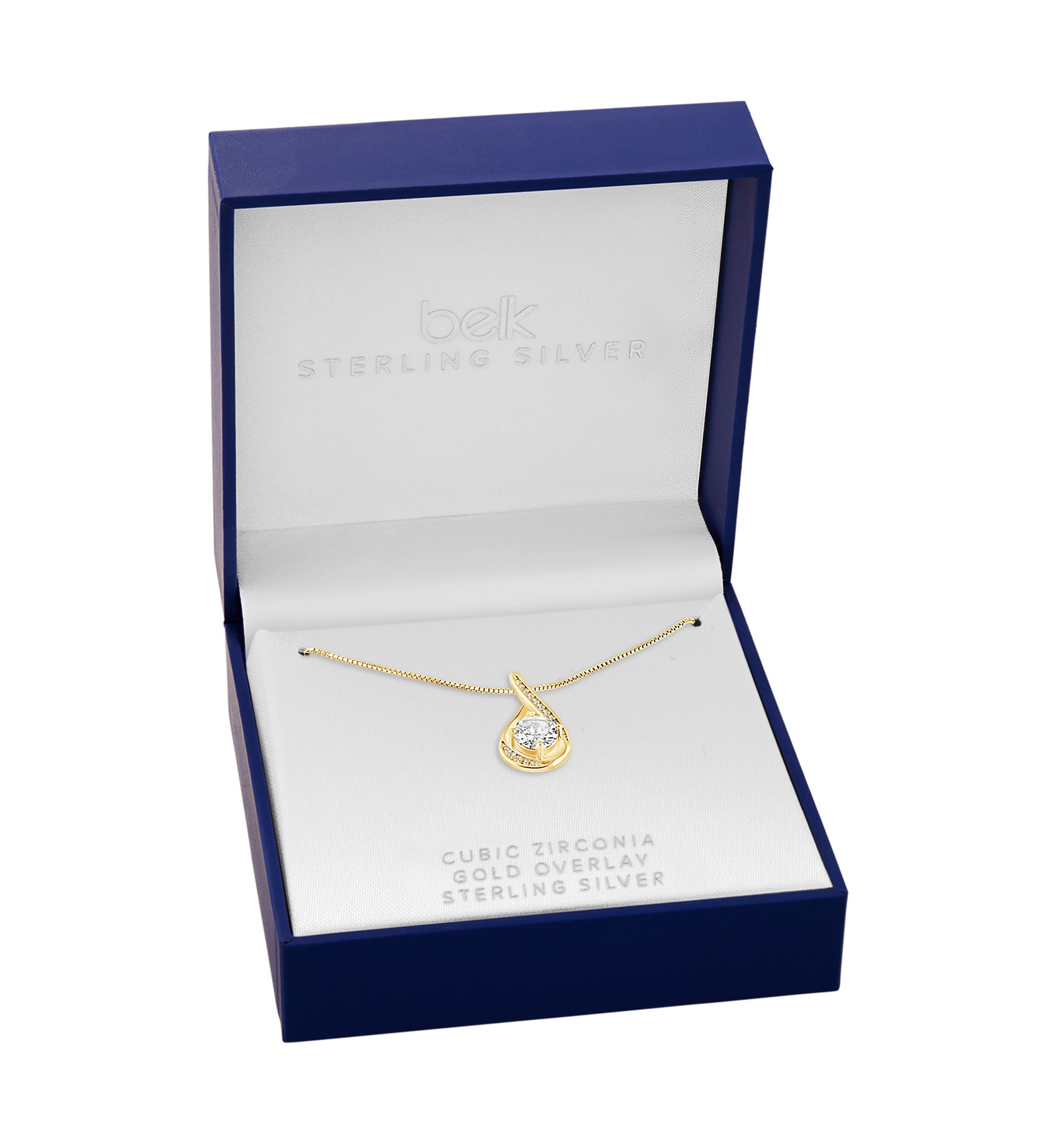 Sterling Silver Cubic Zirconia Infinity Pendant Necklace