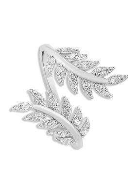Sterling Silver Double Leaves Ring