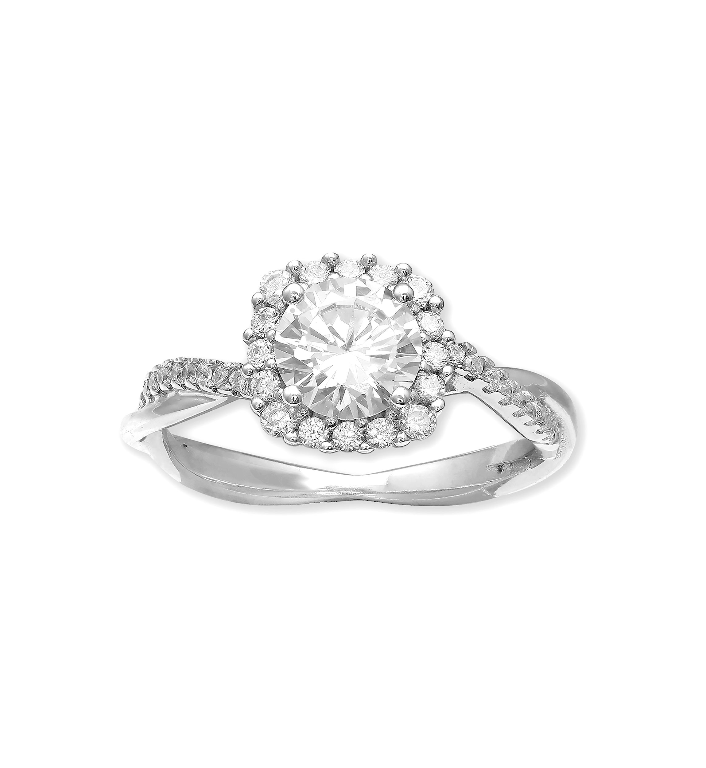 Cubic Zirconia Round Boxed Ring