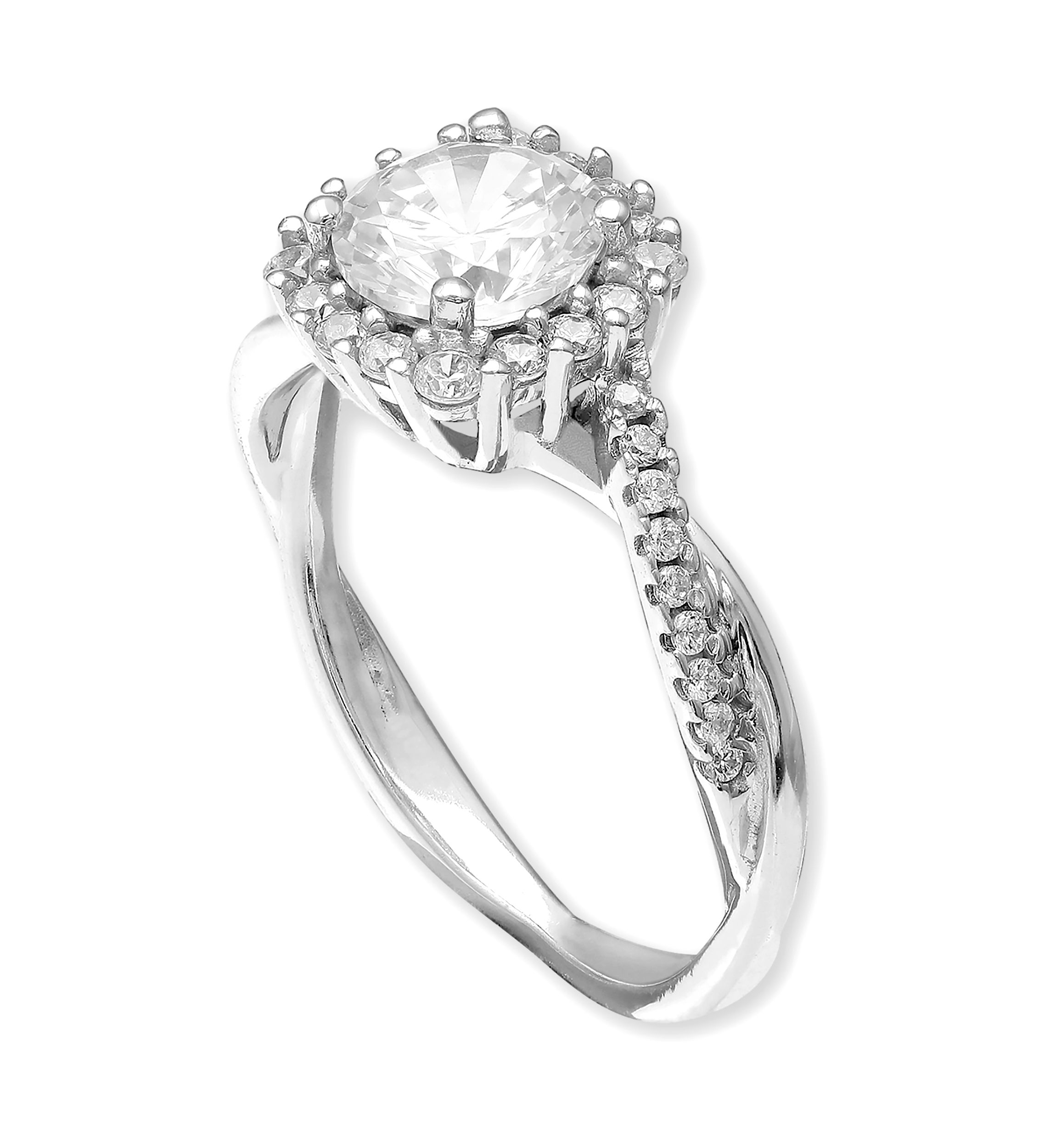 Cubic Zirconia Round Boxed Ring