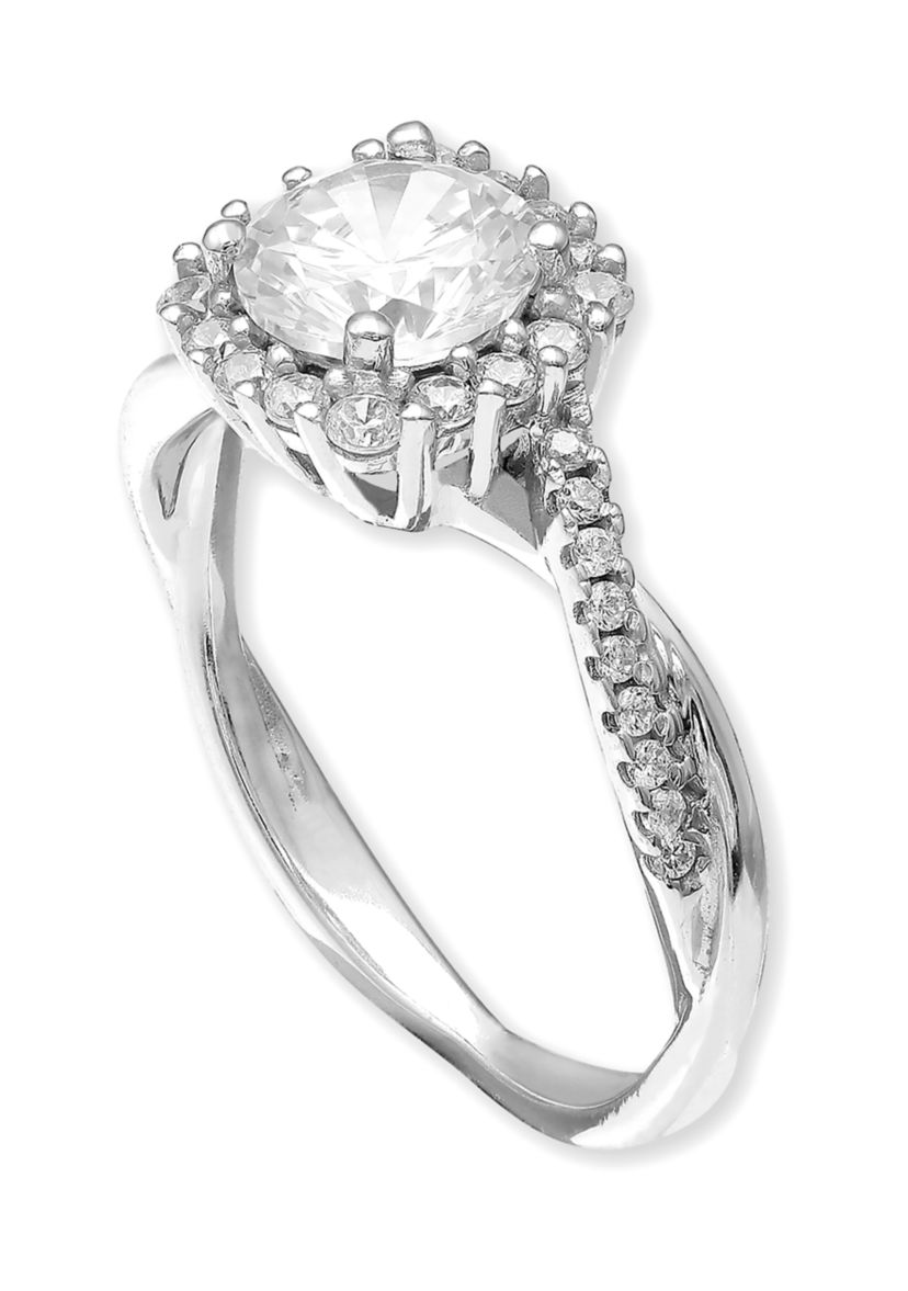 Cubic Zirconia Round Boxed Ring