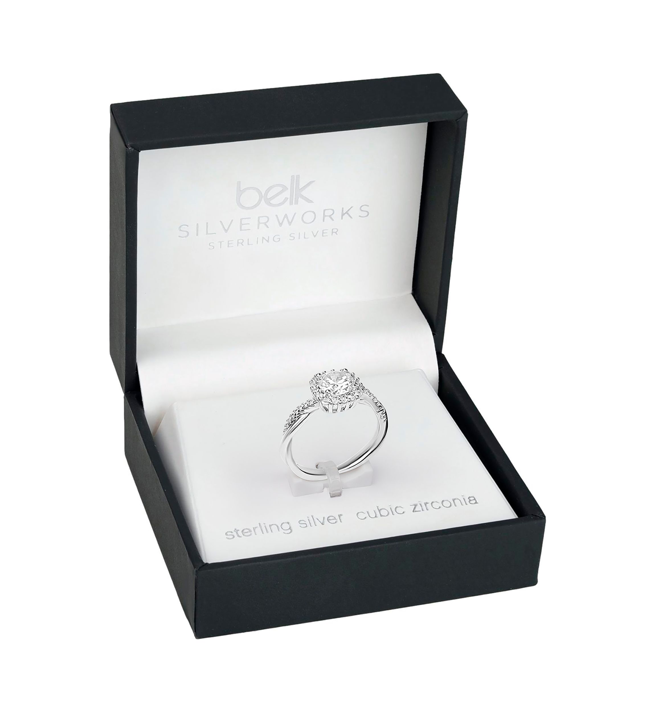 Cubic Zirconia Round Boxed Ring