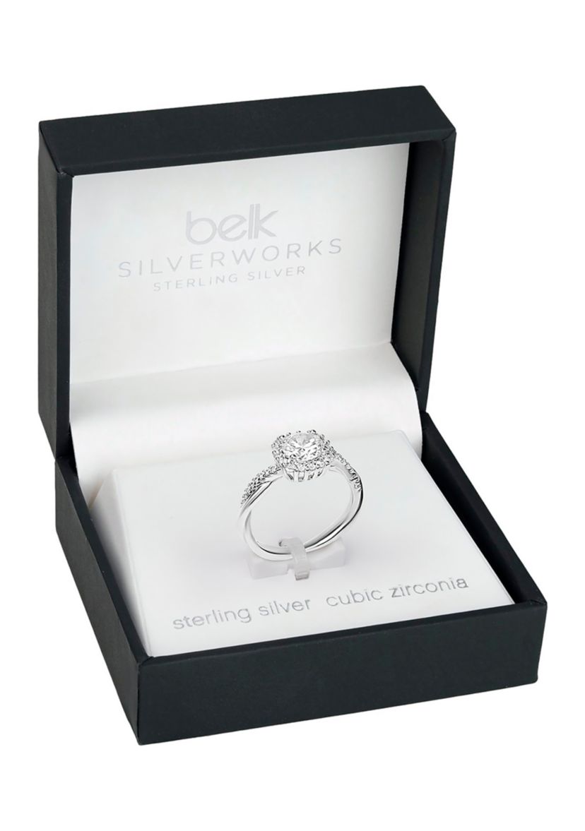 Cubic Zirconia Round Boxed Ring