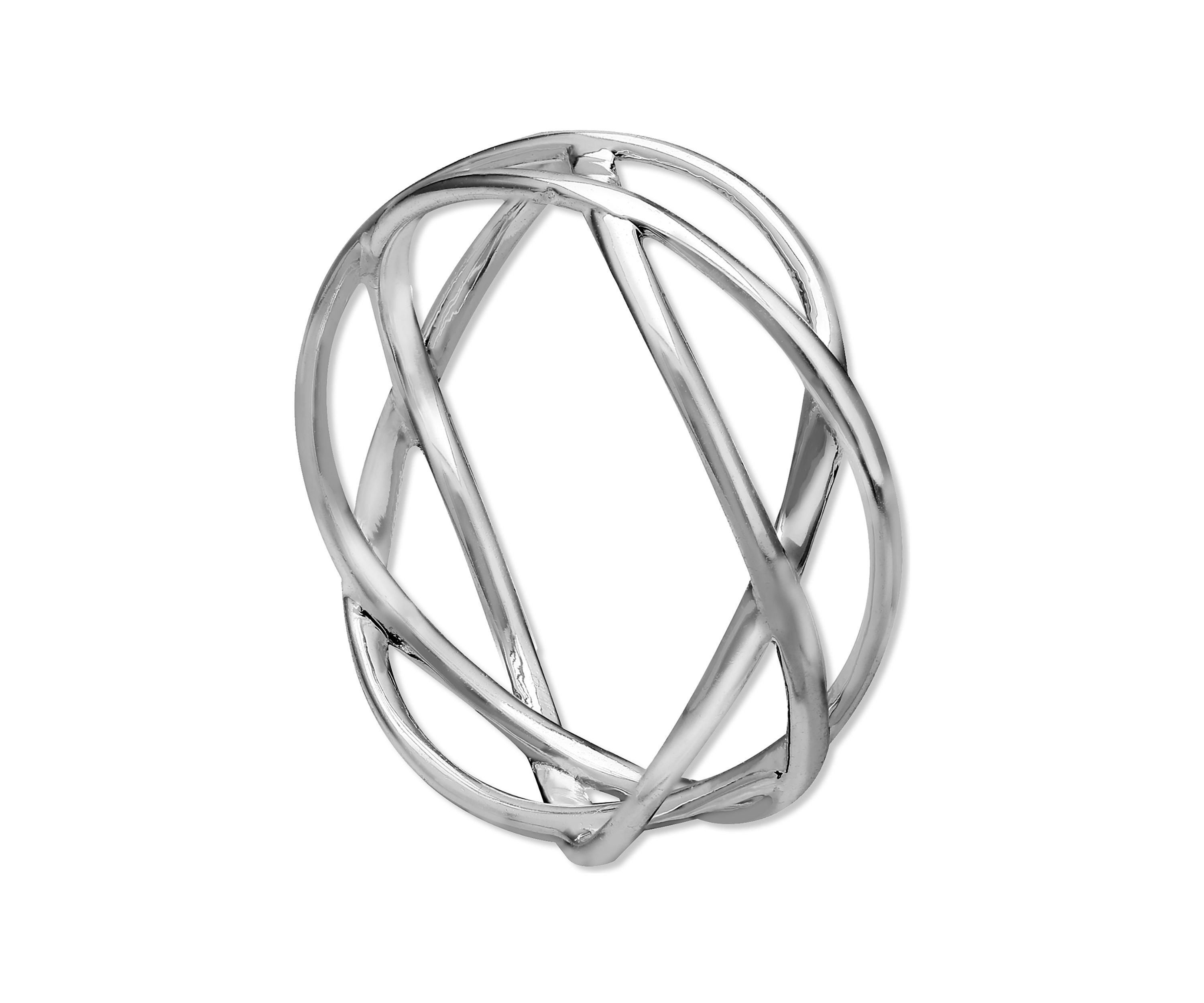 Polished Crossover Band Ring