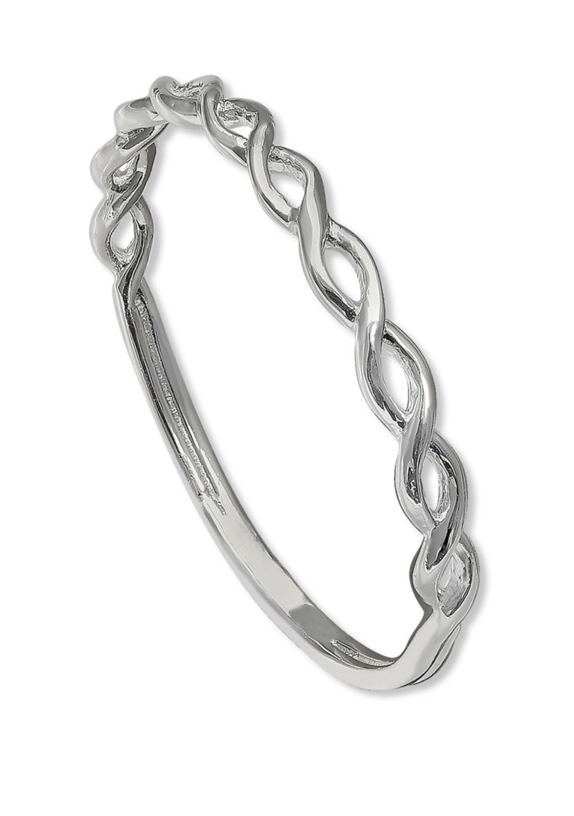 Polished Braided Sterling Silver Ring 
