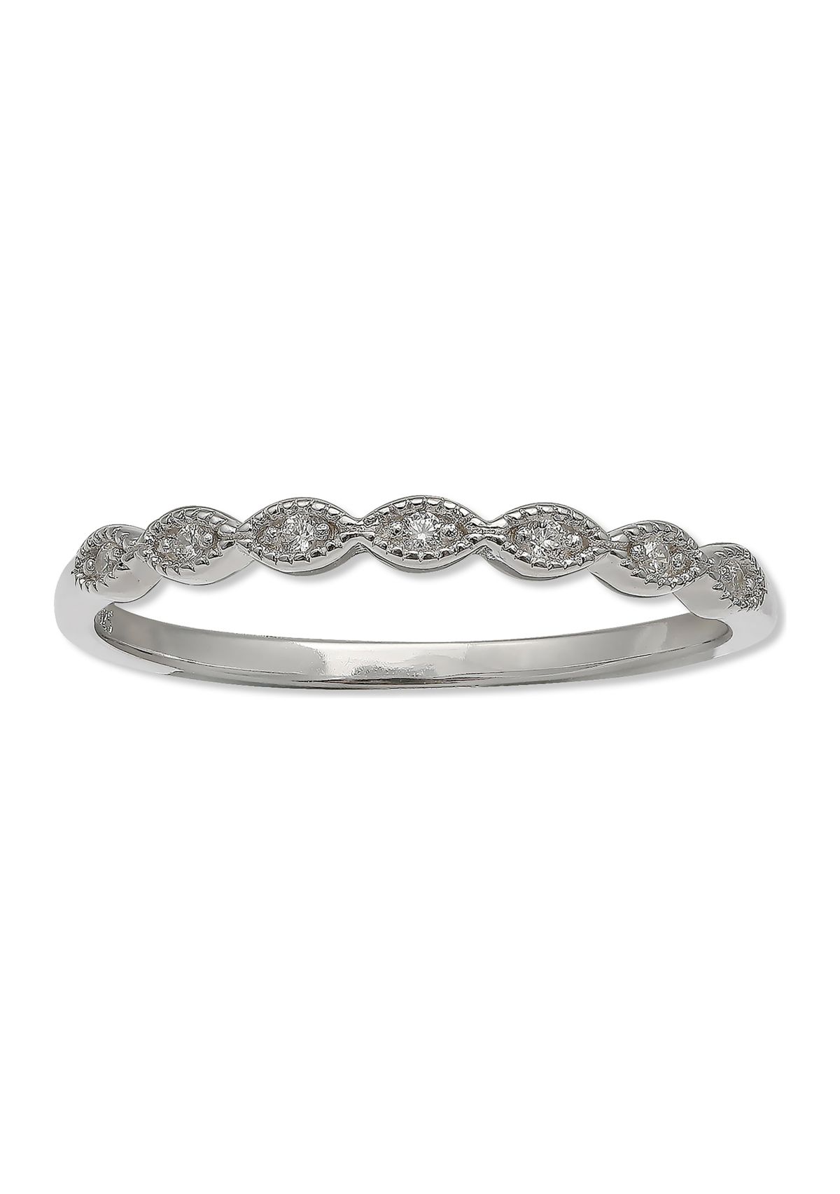  1/10 ct. t.w. Cubic Zirconia Scalloped Band Ring