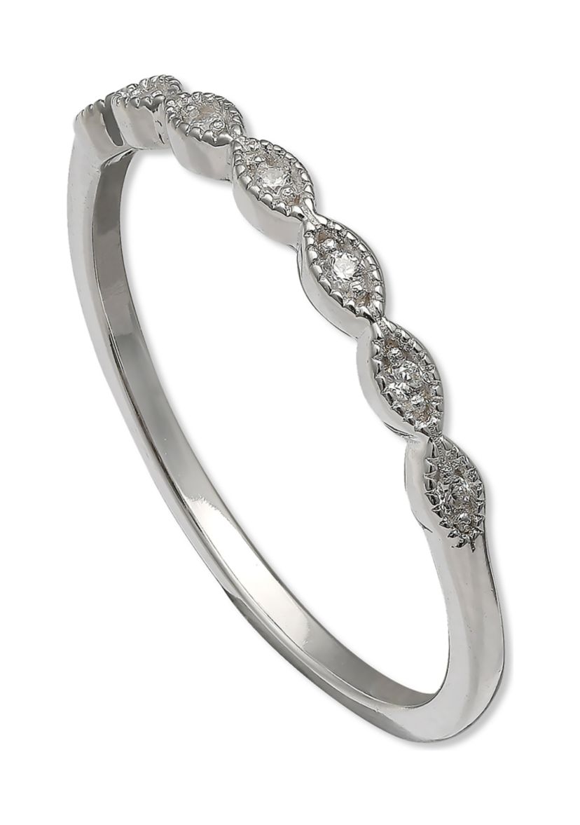  1/10 ct. t.w. Cubic Zirconia Scalloped Band Ring