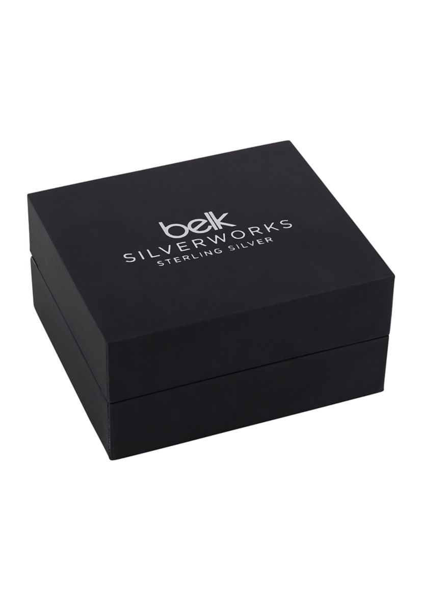 Sterling Silver Cubic Zirconia 4 Millimeter Stud & Pendant Set