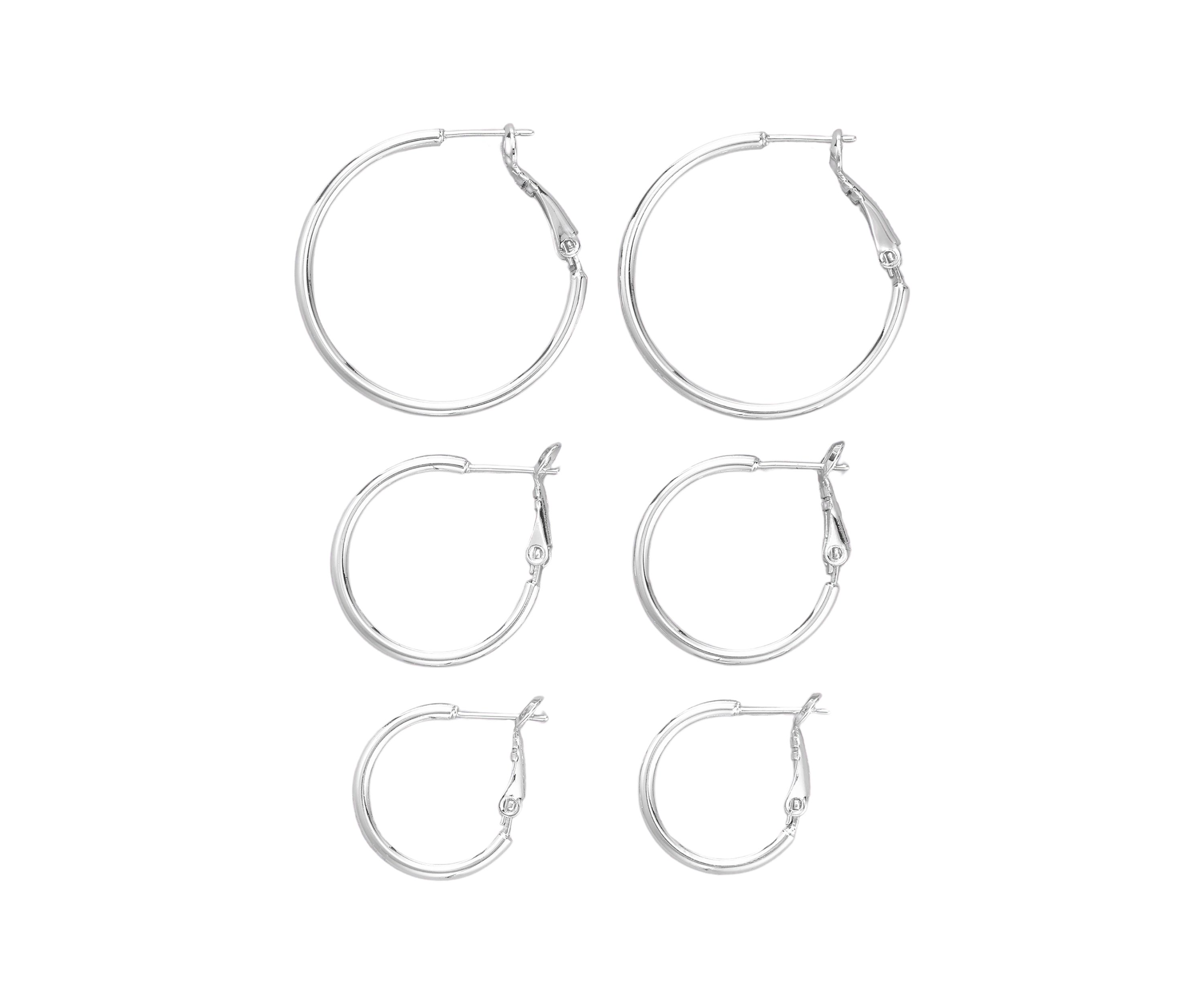 Hinge Post Hoop Earring Set 