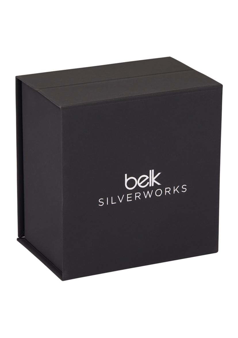 Fine Silver Plated Set of 2 20 mm 30 mm C-Hoops