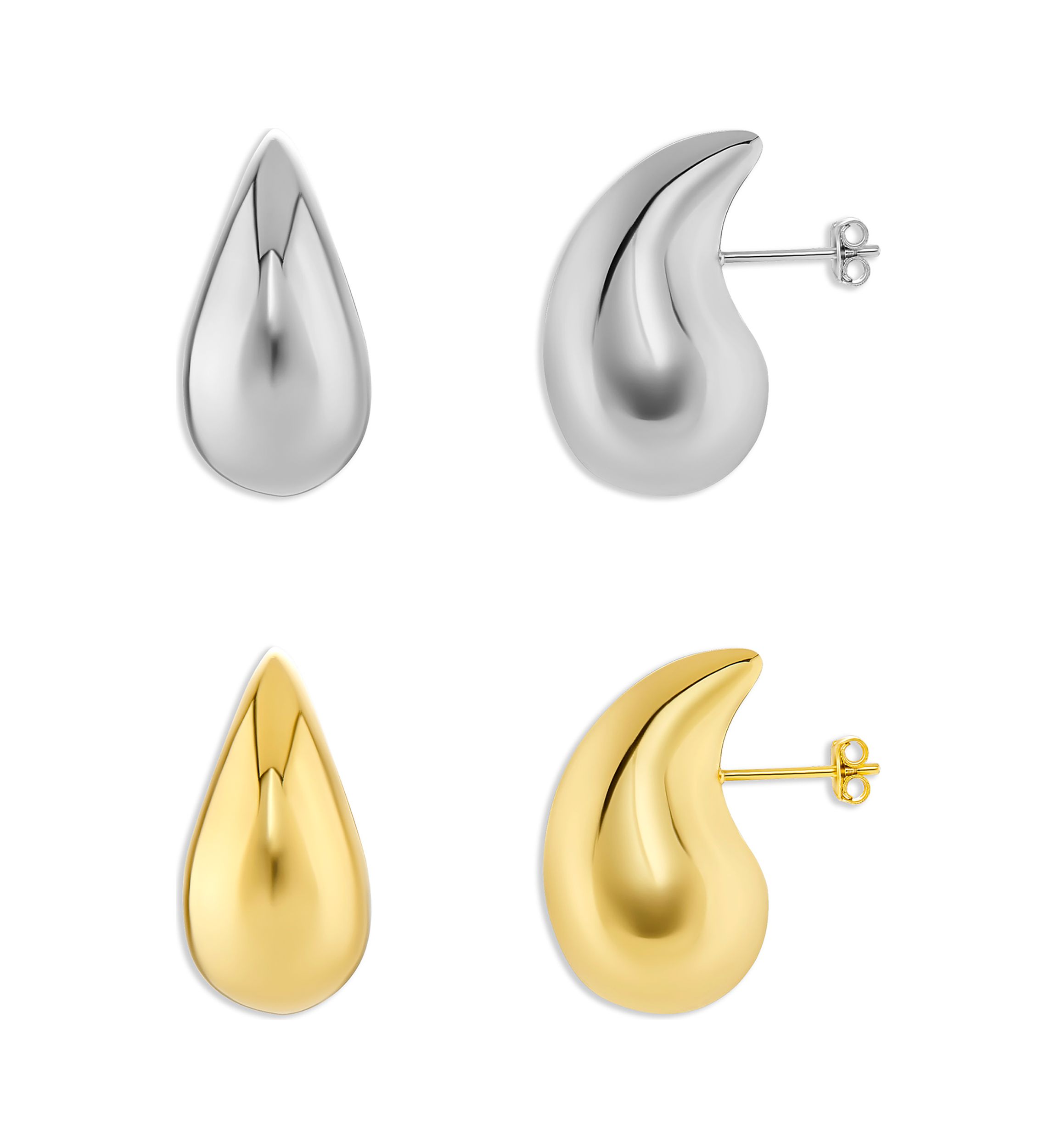 Teardrop Stud Earring Set - Set of 2