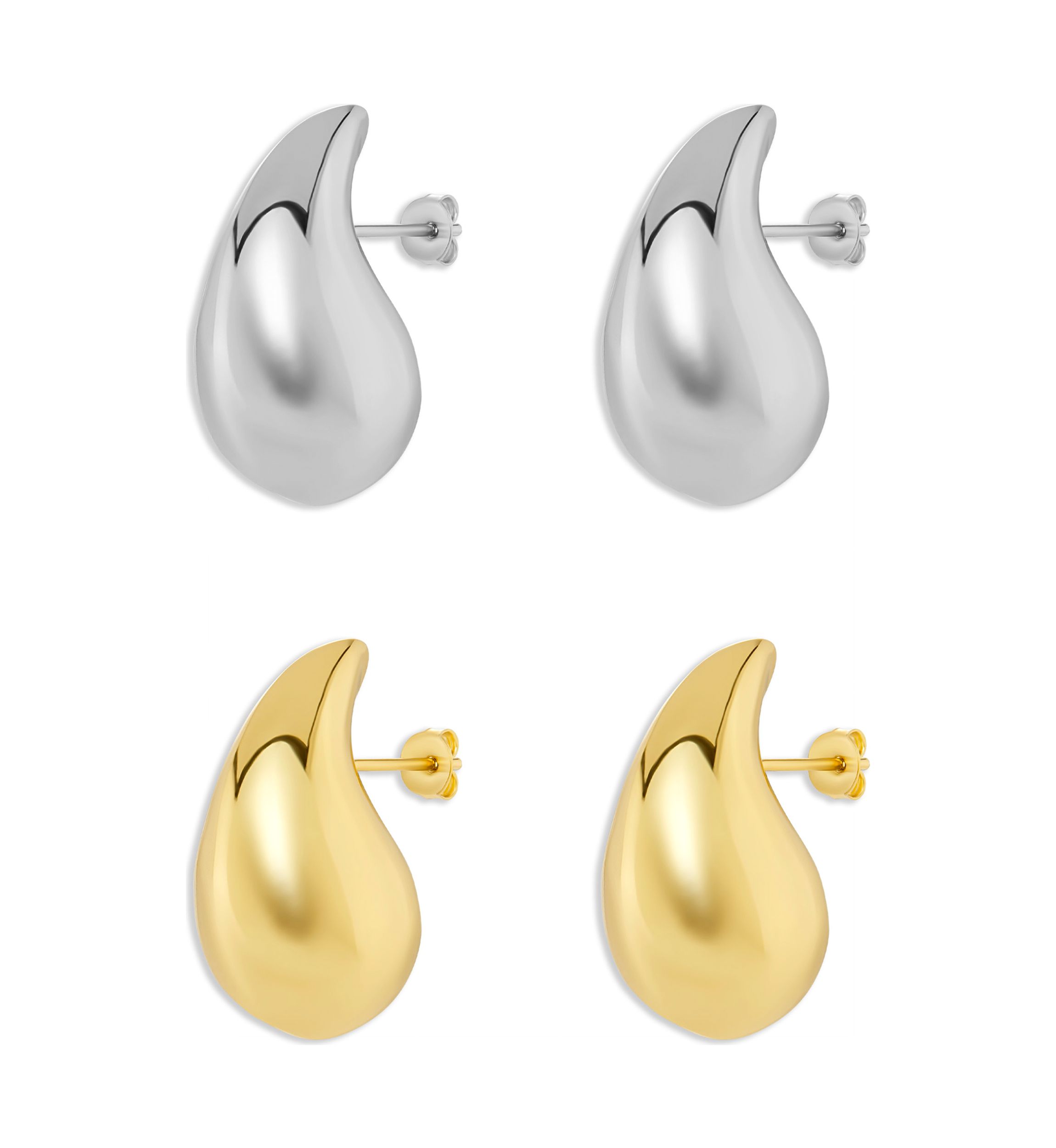 Teardrop Stud Earring Set - Set of 2