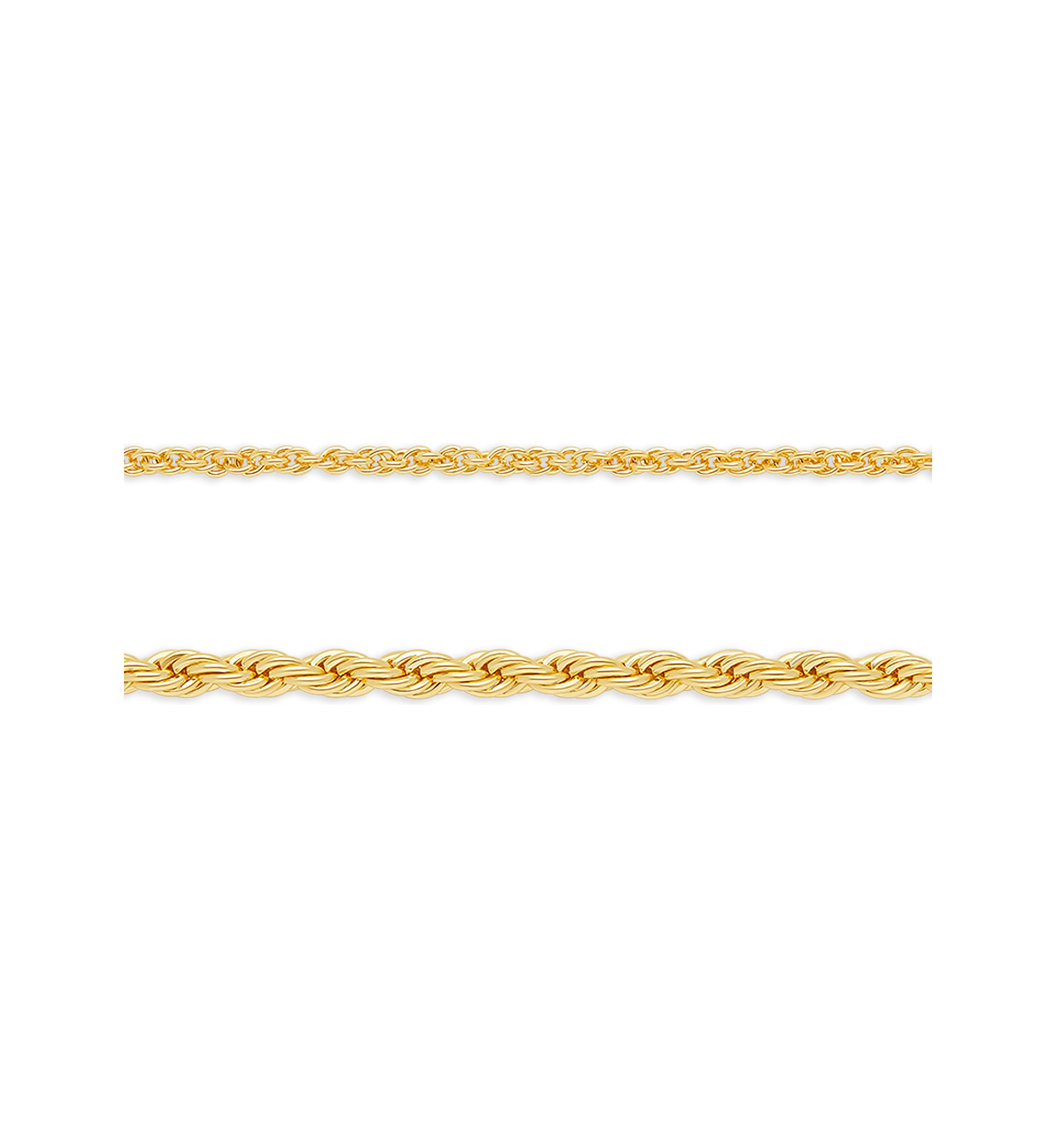 Plated Double Rope Chain Necklace Set