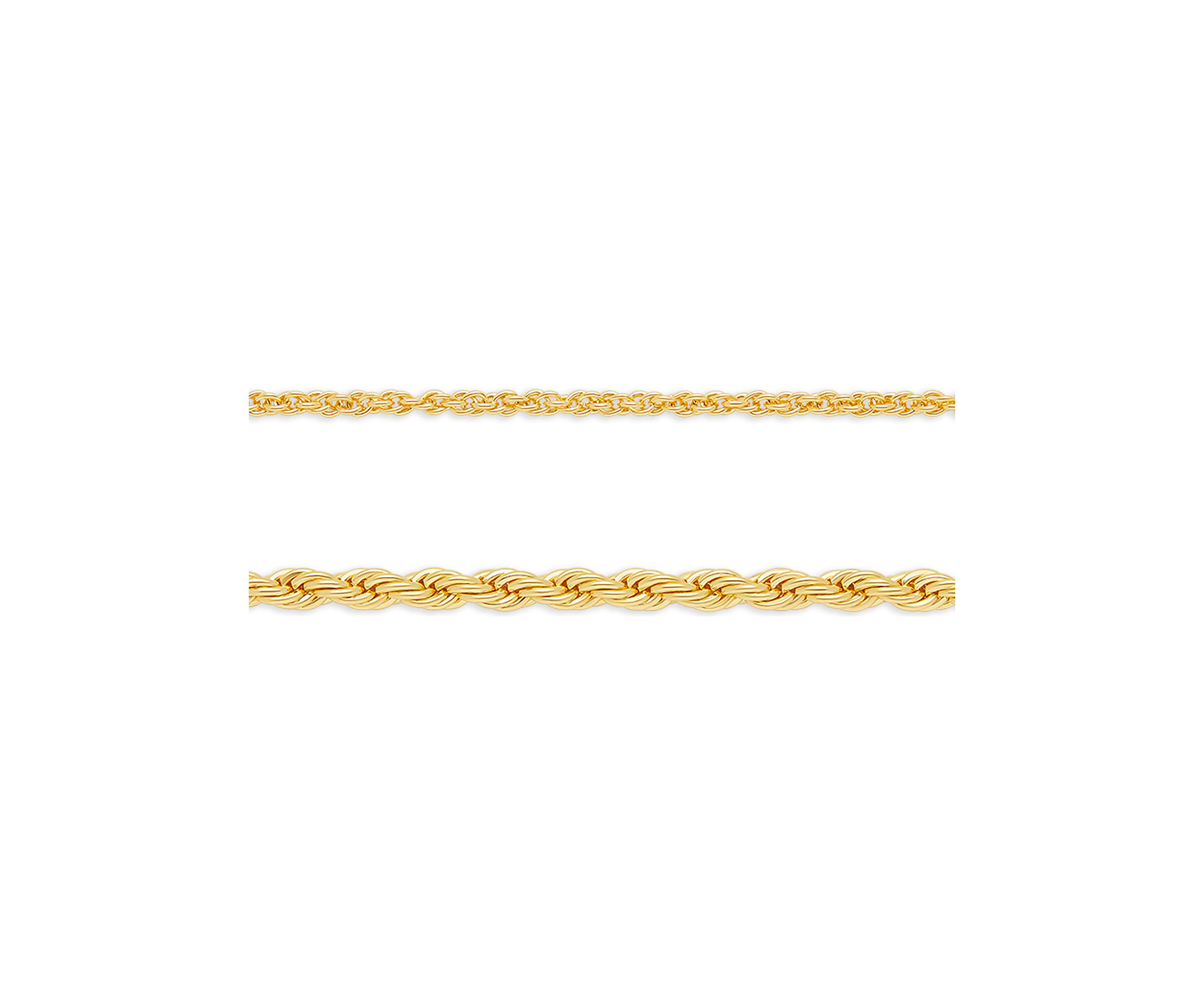 Plated Double Rope Chain Necklace Set
