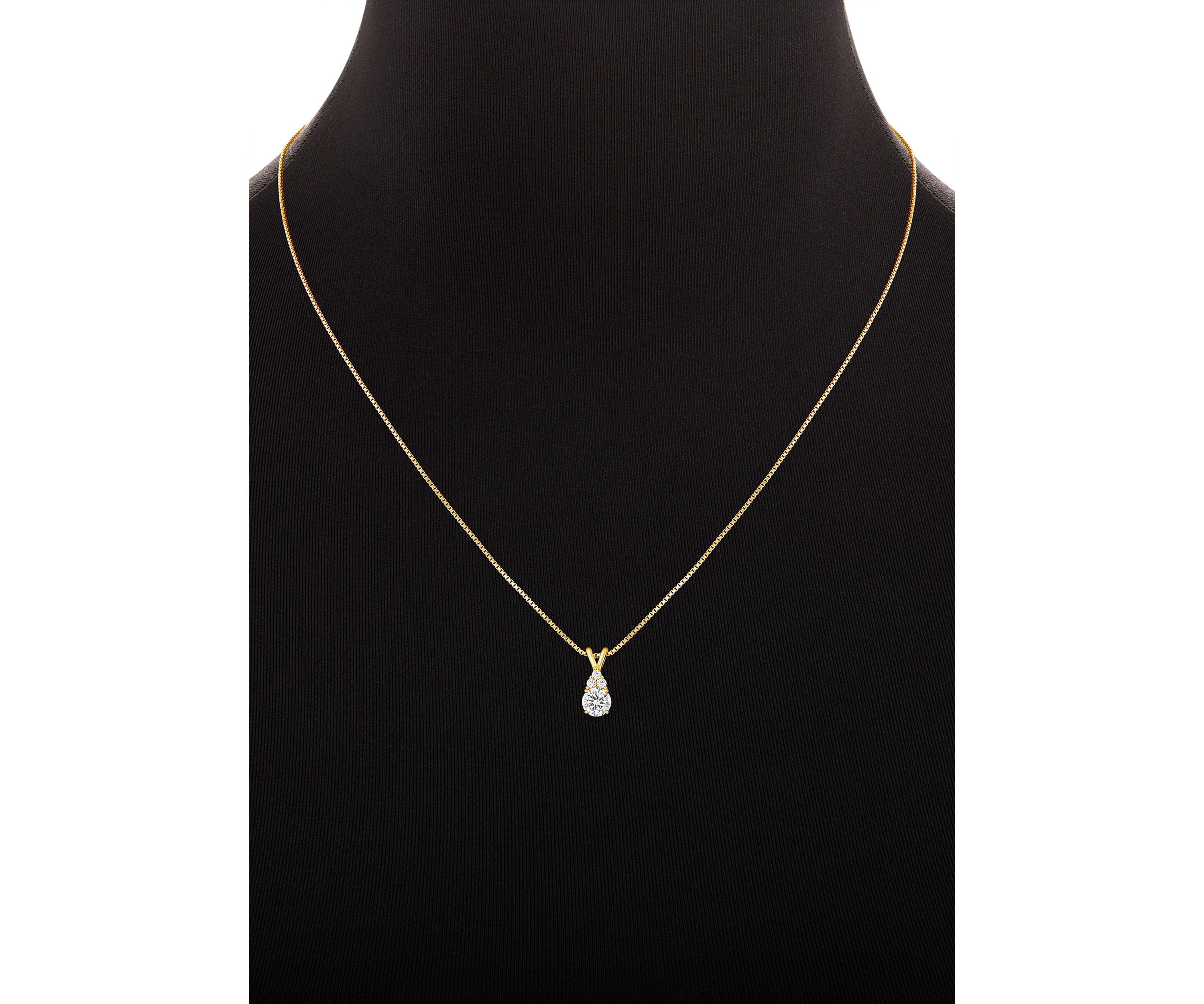 Gold Plated Sterling Silver Cubic Zirconia Round Studs & Round CZ Cluster Pendant Necklace Set