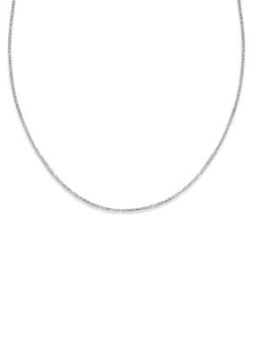 Belk Sterling Silver Sparkle Chain Necklace in Sterling Silver, 16 in