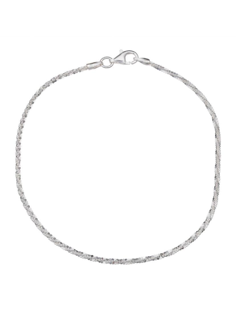 Simply Sterling Silver Sparkle Ankle Bracelet