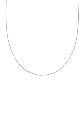 Belk Silverworks Simply Sterling Silver Diamond Cut Oval Chain Necklace