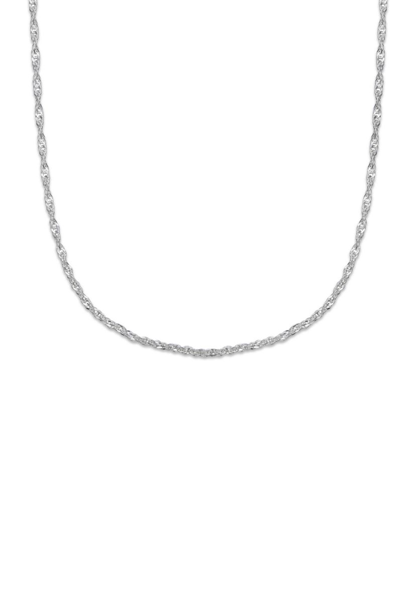 18 Inch Sterling Silver Chain Necklace
