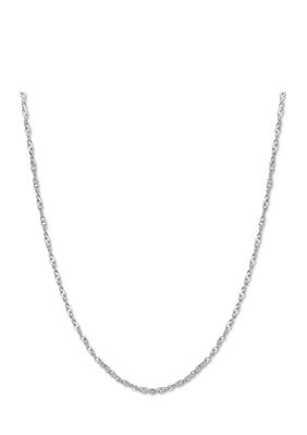 Belk Sterling Silver Twisted Cable Chain Necklace in Sterling Silver