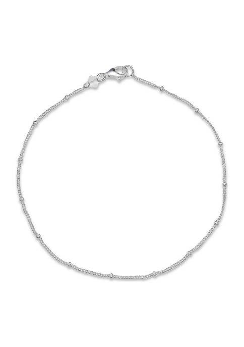 Belk Silverworks 7&quot; Baby Bead Chain Bracelet