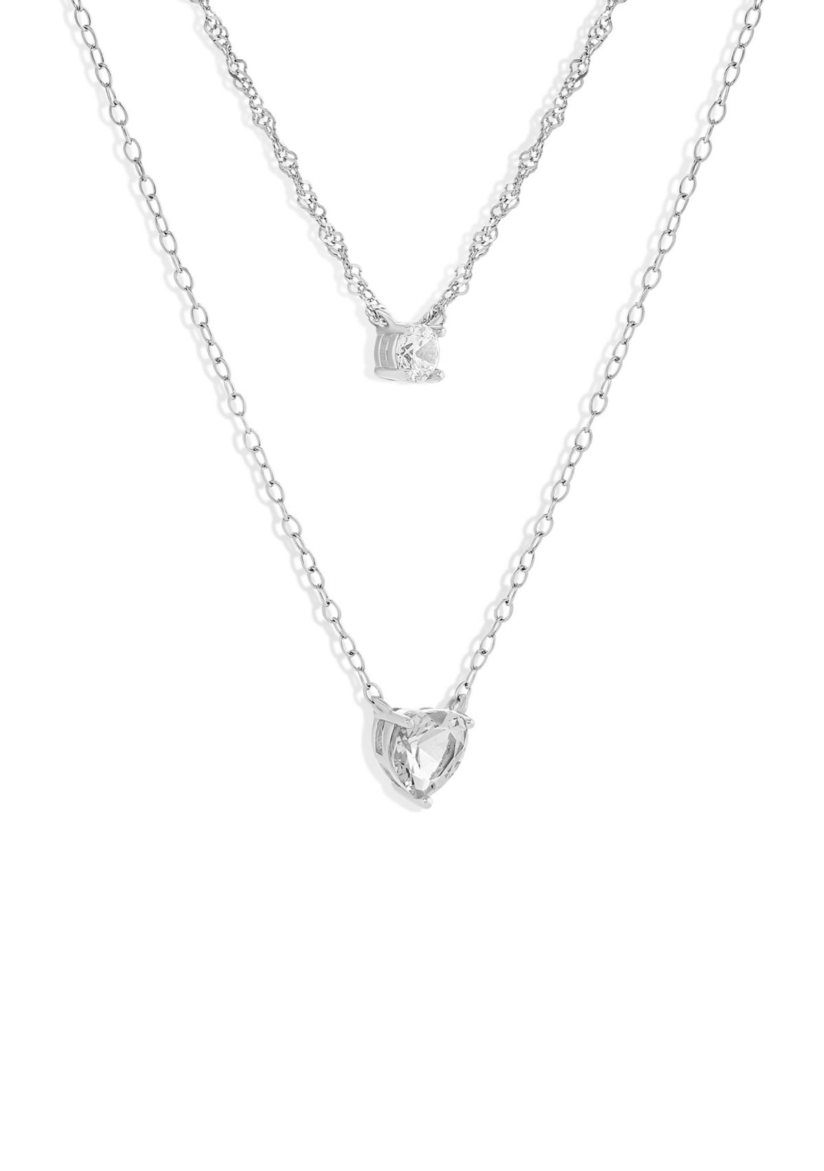 Double Strand Silver Necklace
