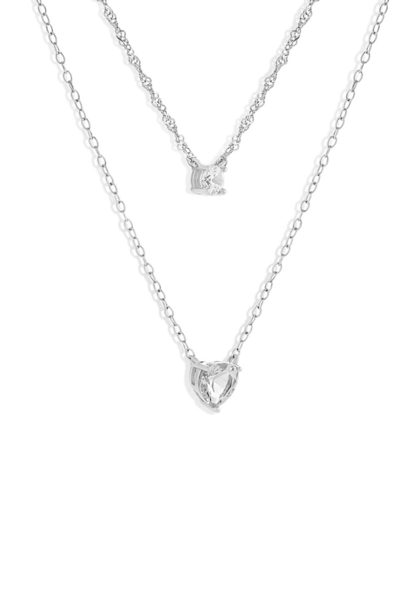 Double Strand Silver Necklace