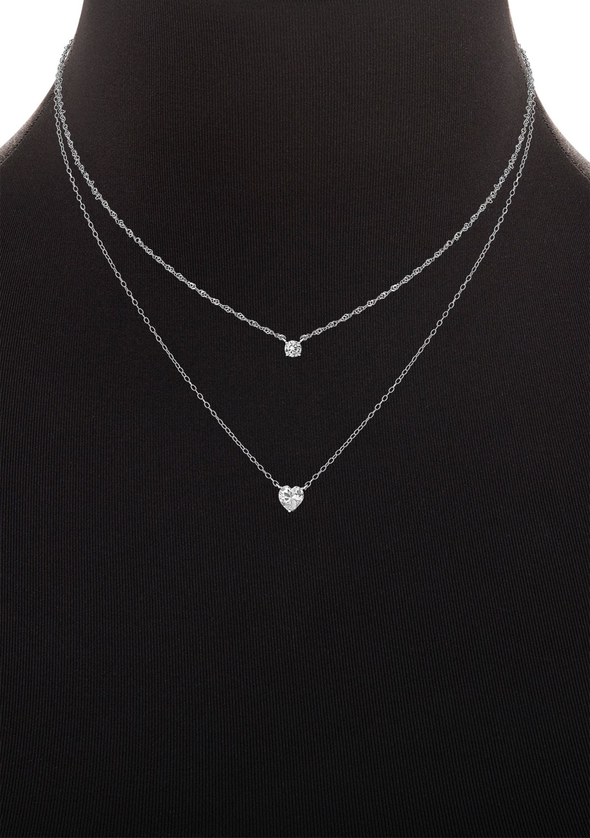 Double Strand Silver Necklace