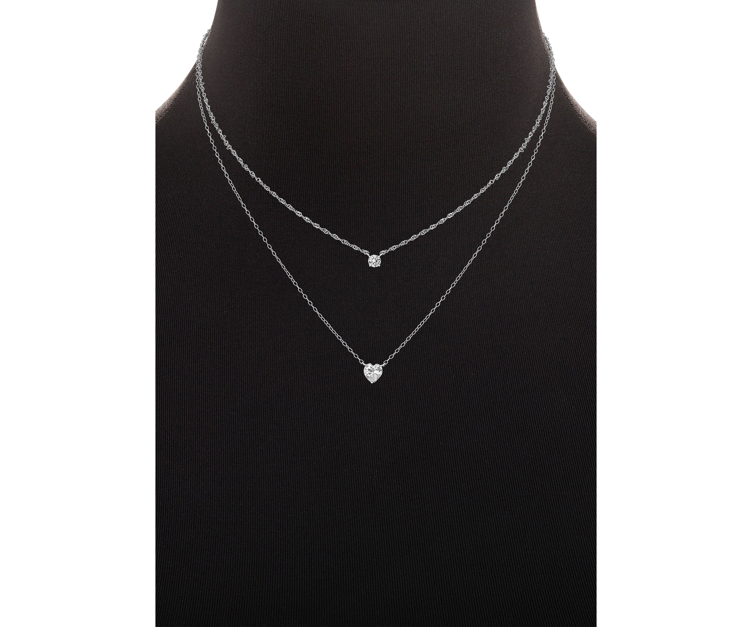 Double Strand Silver Necklace