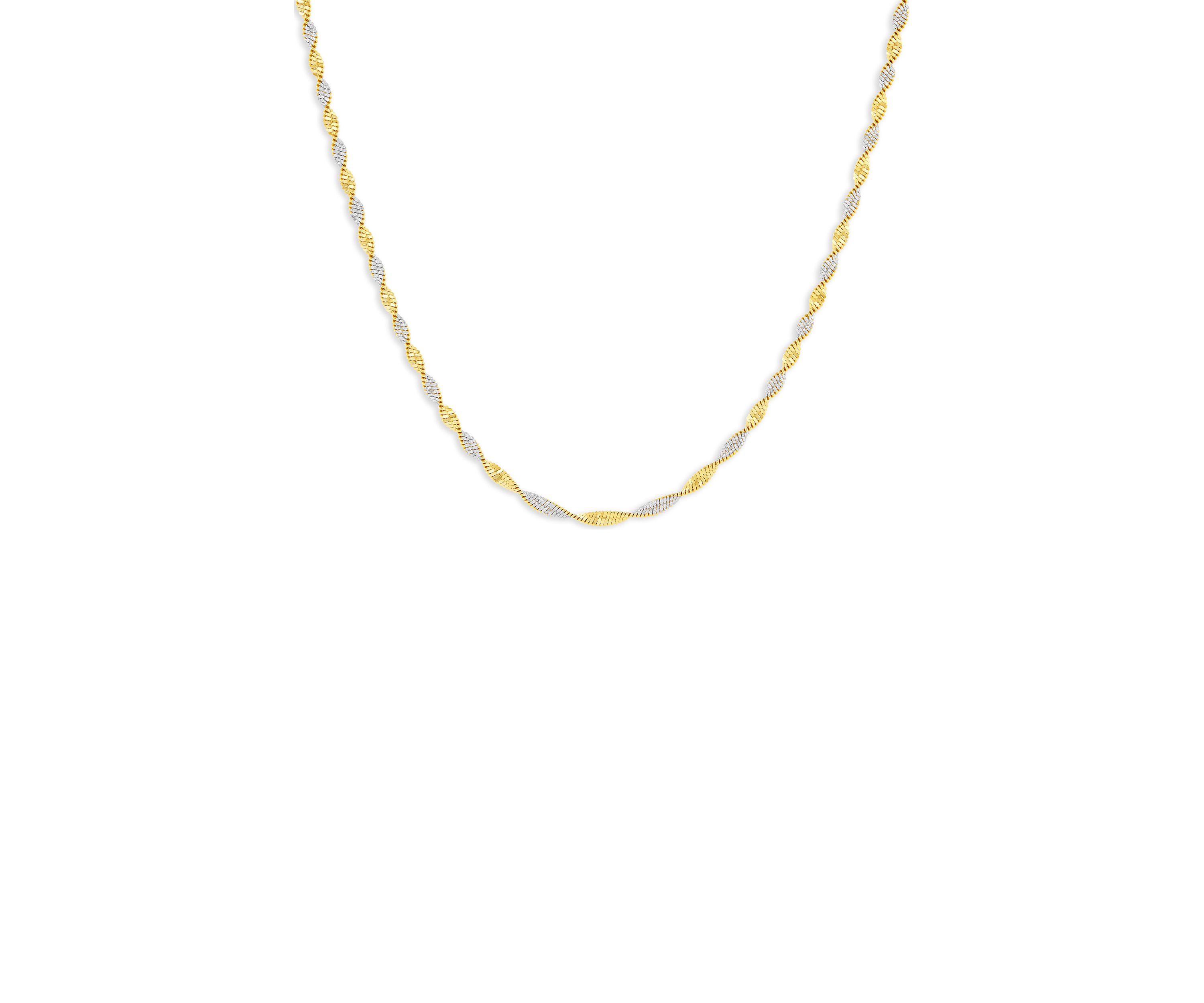 Sterling Silver Two-tone Twisted Butterfly 20in Chain Necklace