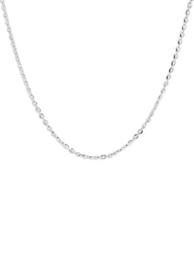 Belk Sterling Silver Polished Cable Link Chain Necklace, 20 in