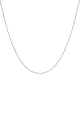Belk Silverworks Diamond Cut Snake Chain Necklace in Sterling Silver, 18 in