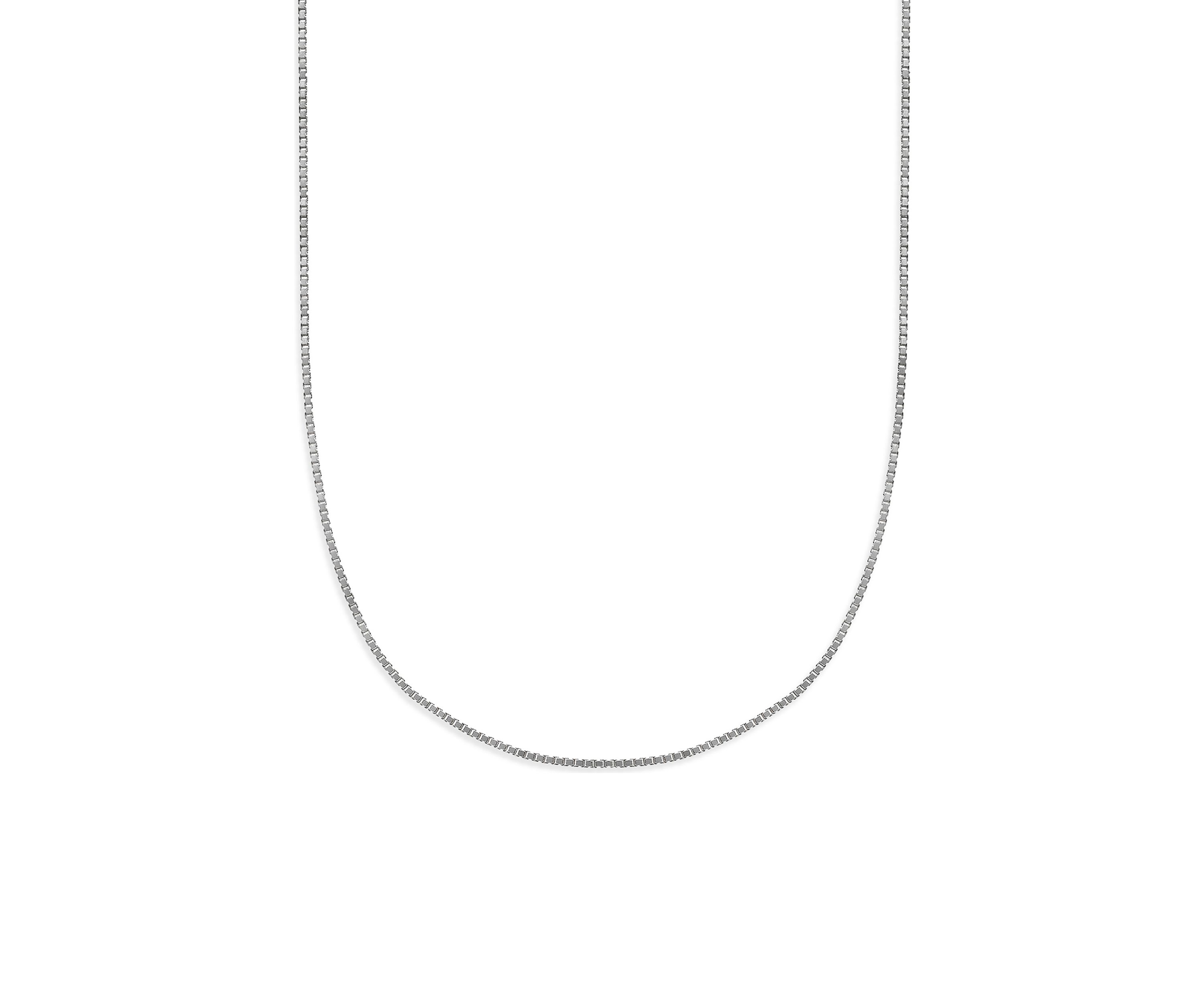 Sterling Silver Box Chain Necklace - 24"