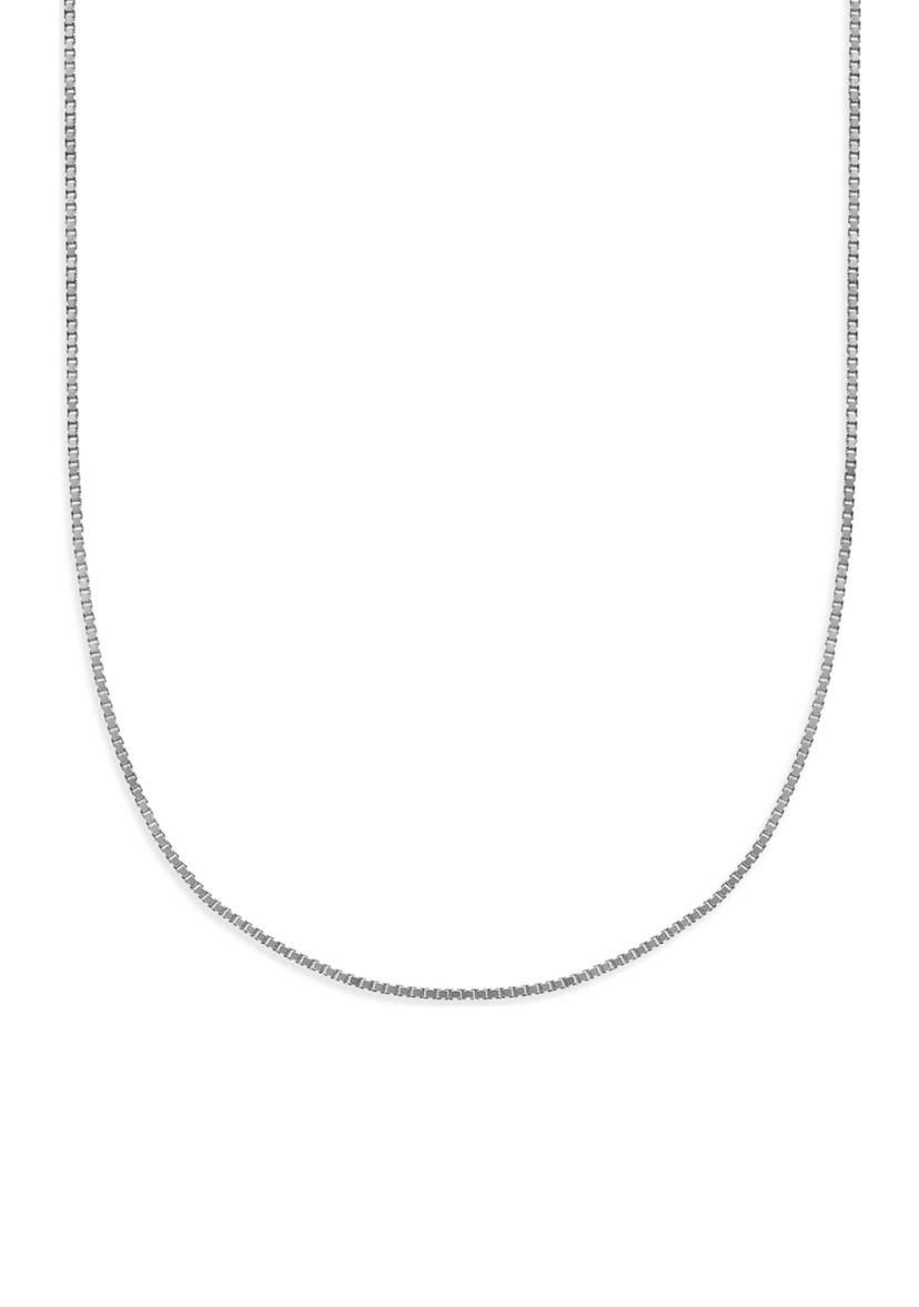 Sterling Silver Box Chain Necklace - 24"