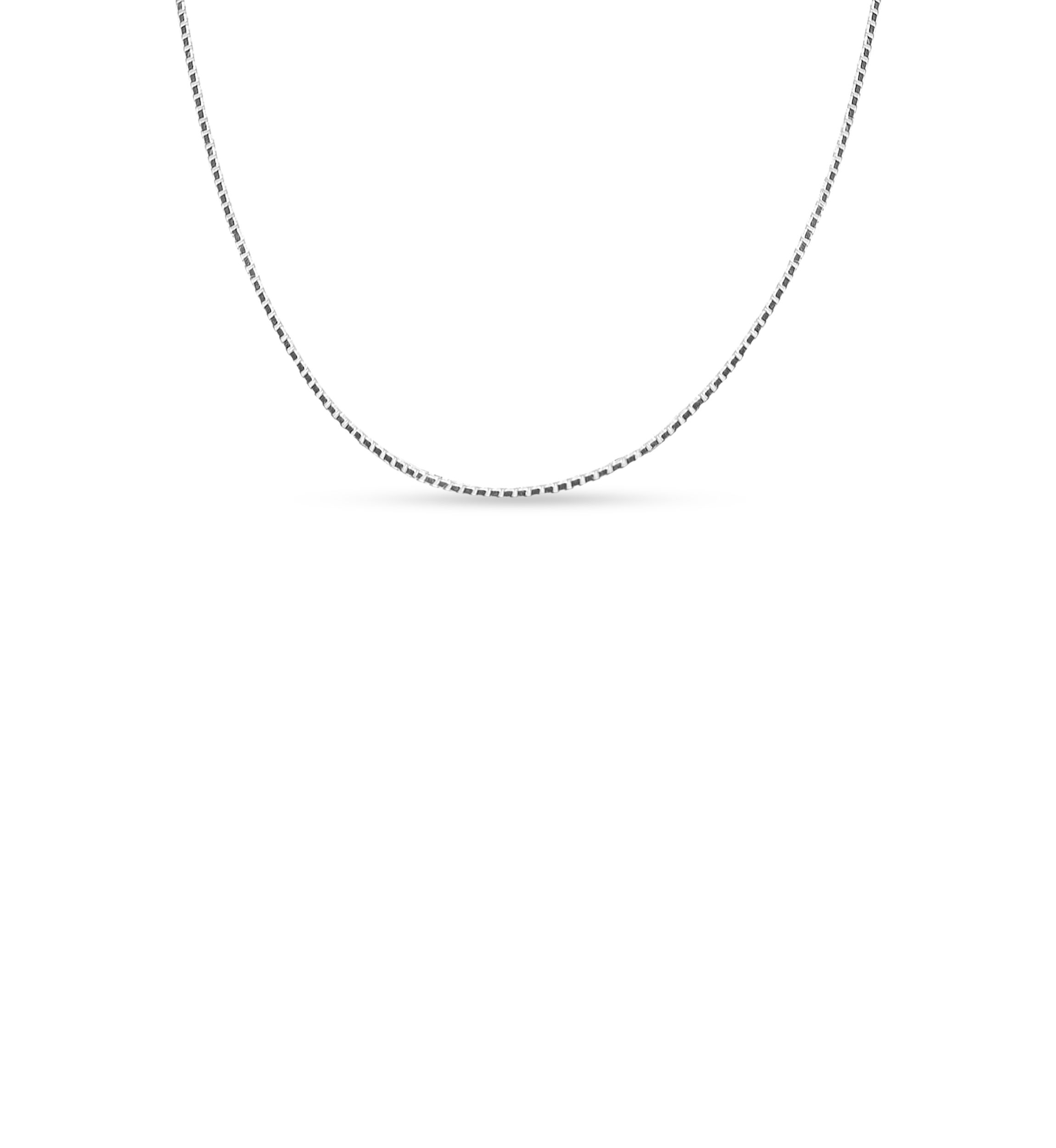 Sterling Silver Thin Box Necklace