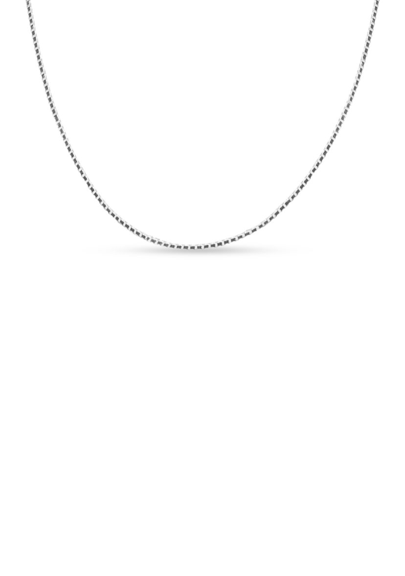 Sterling Silver Thin Box Necklace