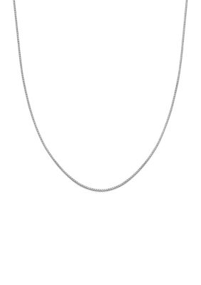 Belk Sterling Silver Box Chain Necklace in Sterling Silver, 20 in