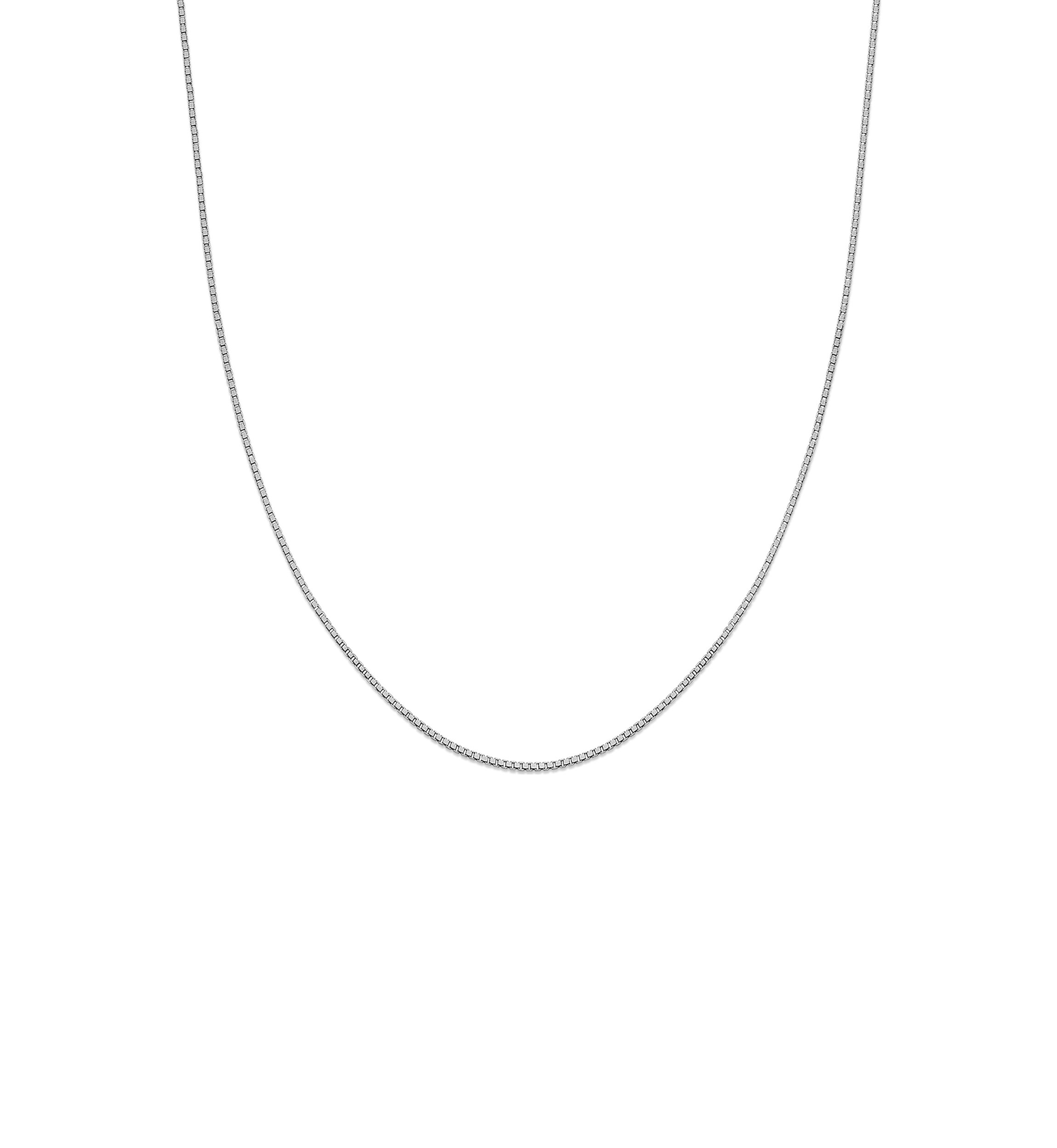   Box Chain Necklace in Sterling Silver