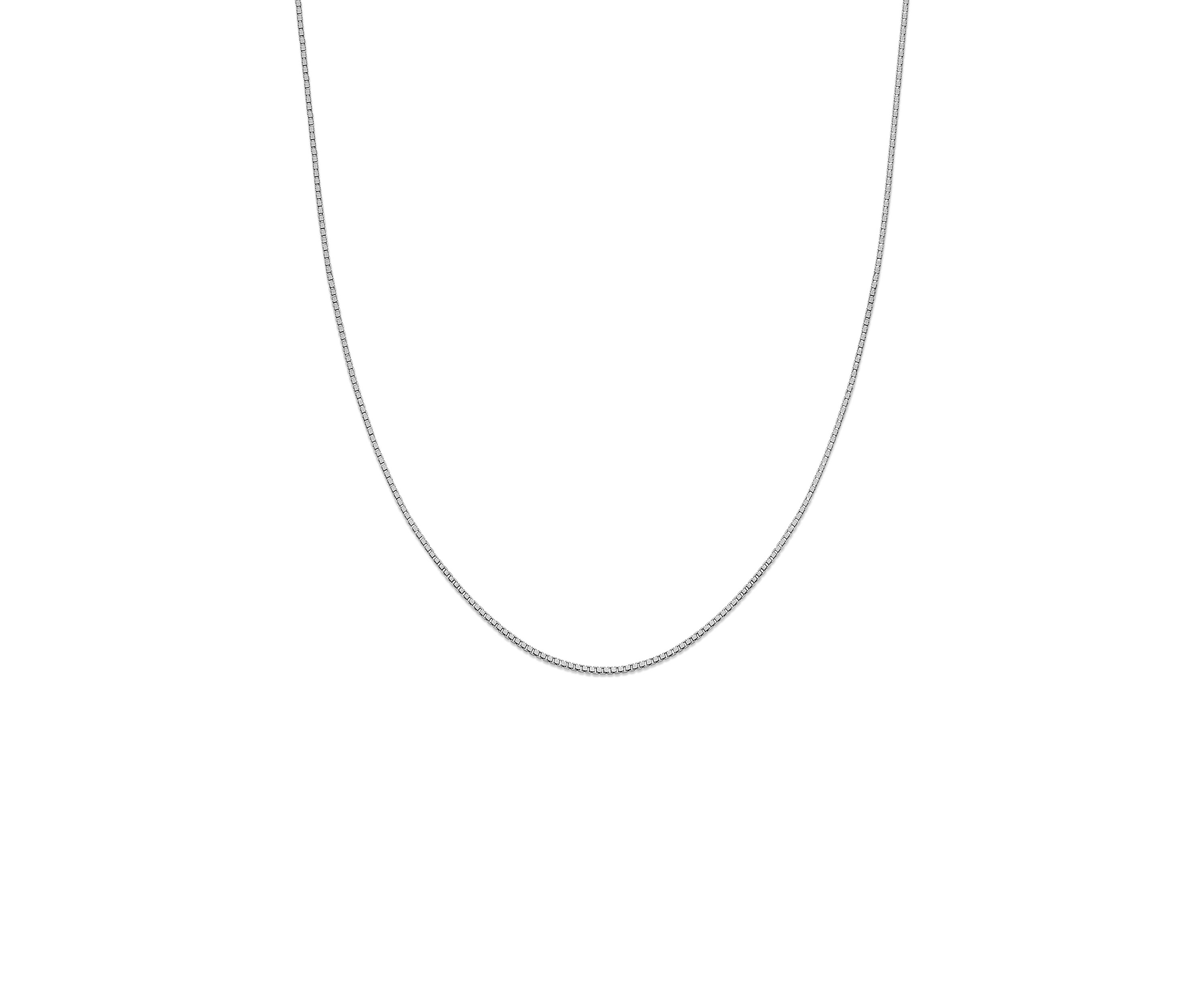   Box Chain Necklace in Sterling Silver