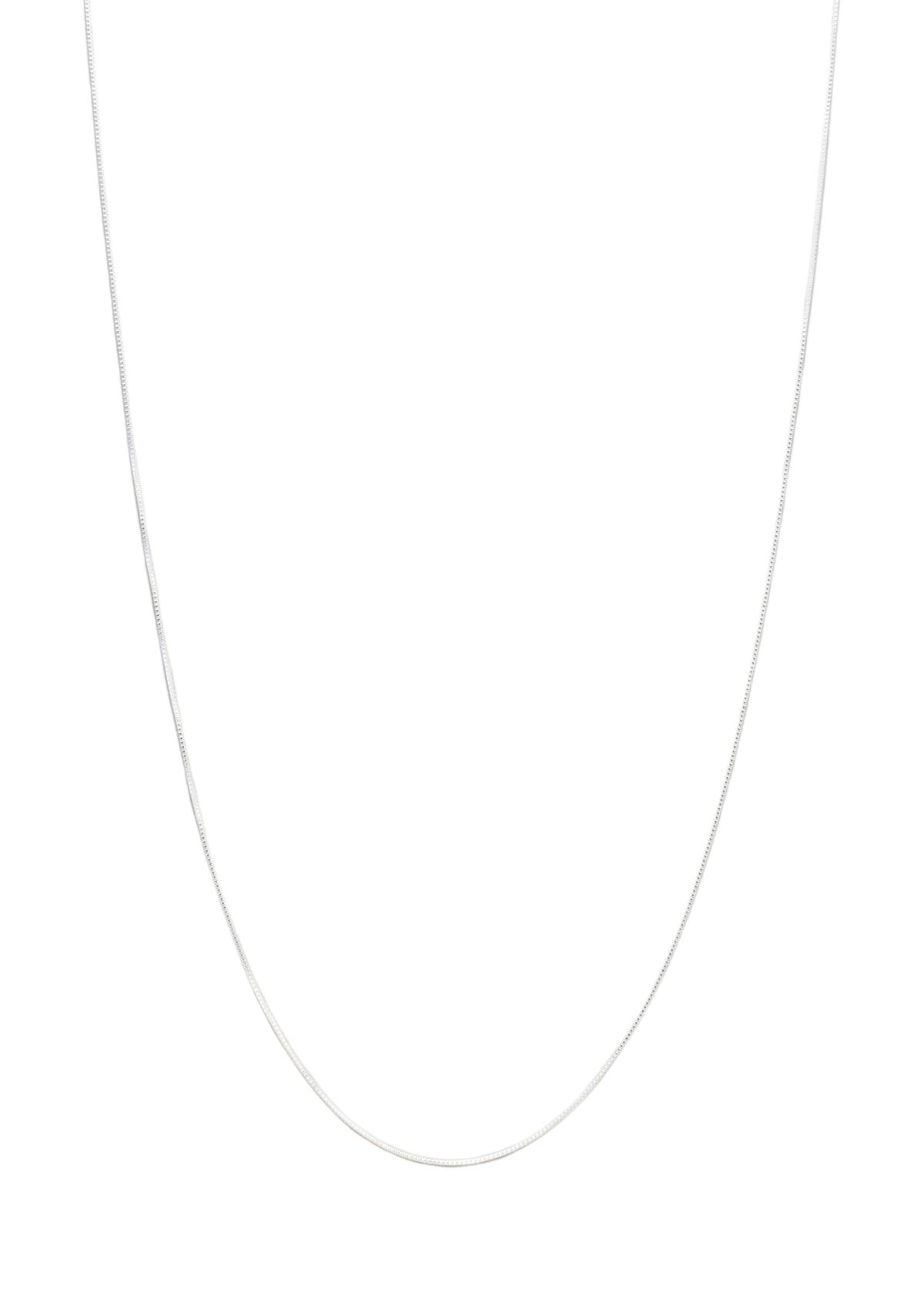 Sterling Silver Box Chain Necklace 