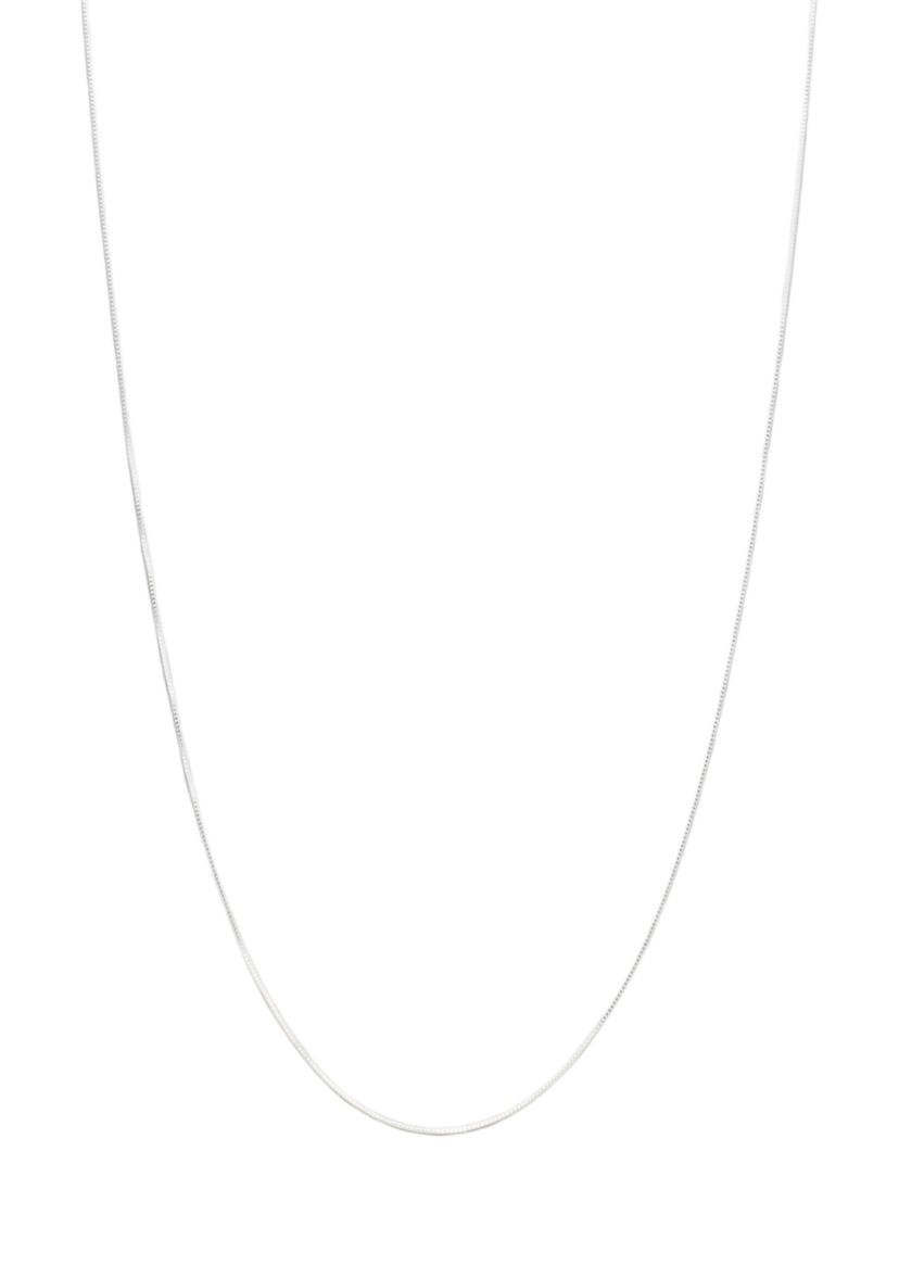 Sterling Silver Box Chain Necklace 