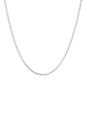 Belk Sterling Silver Sterling Silver Shotbead Chain Necklace, 30 in