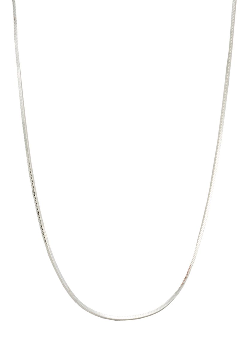 18" Silver Plated Snake Chain Necklace 