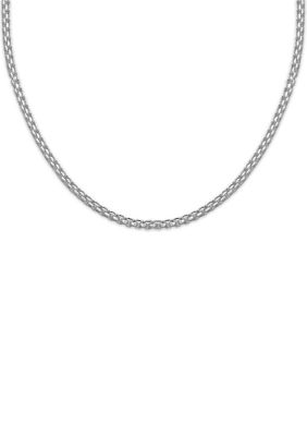 Belk Silverworks Silver Plated Round Chain Boxed 18" Necklace