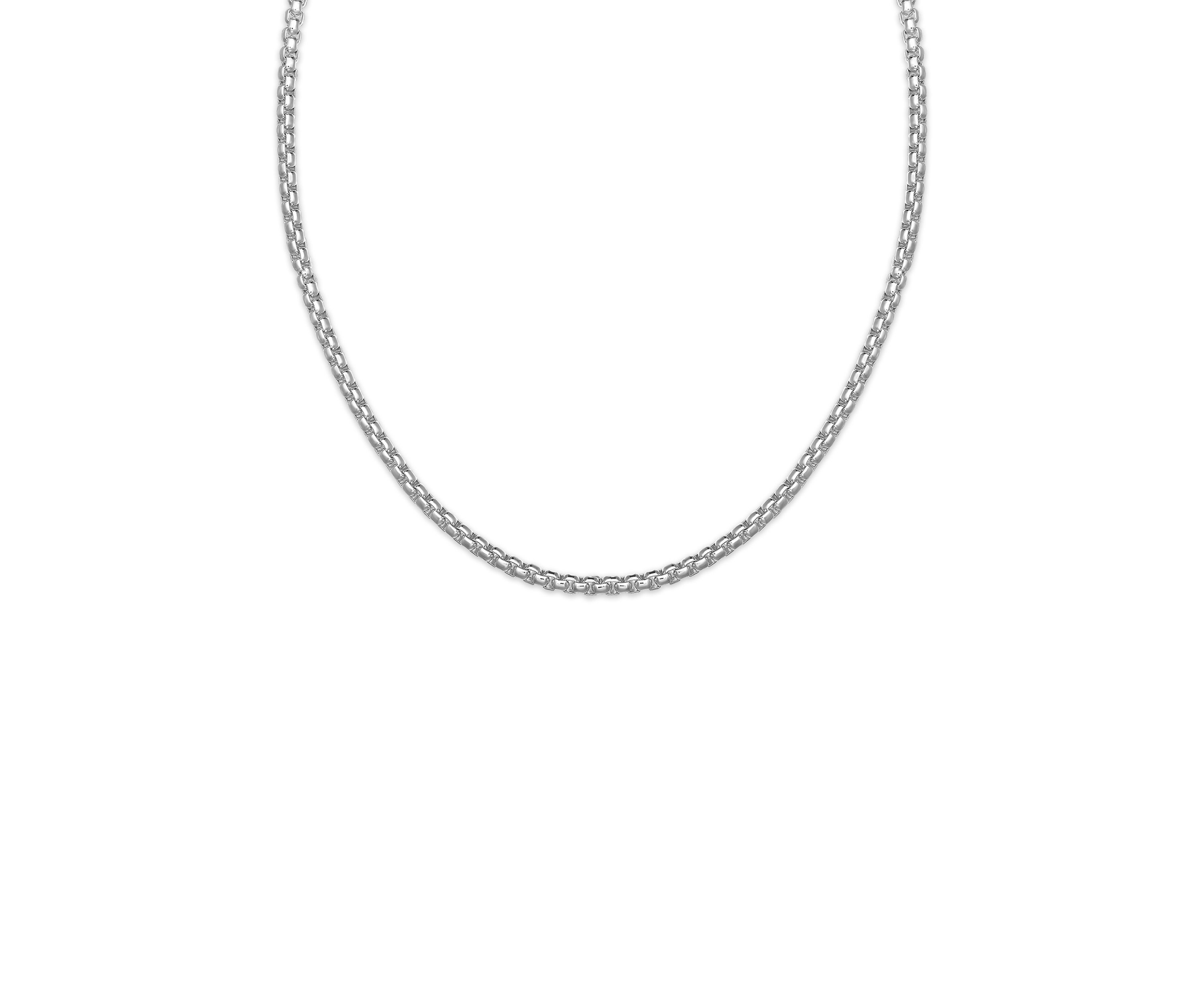 Silver Plated Boxed Round Chain 24" Necklace