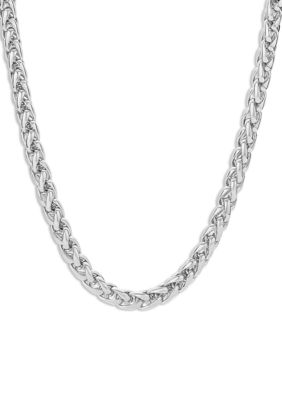 Belk Silverworks Fine Silver Plated Franco Chain Necklace, 24 in