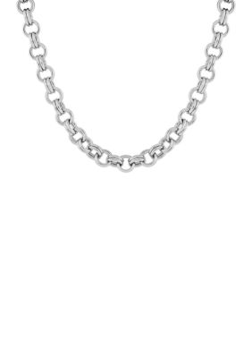 Belk Silverworks Plated Double Rolo Links 24" Chain Necklace