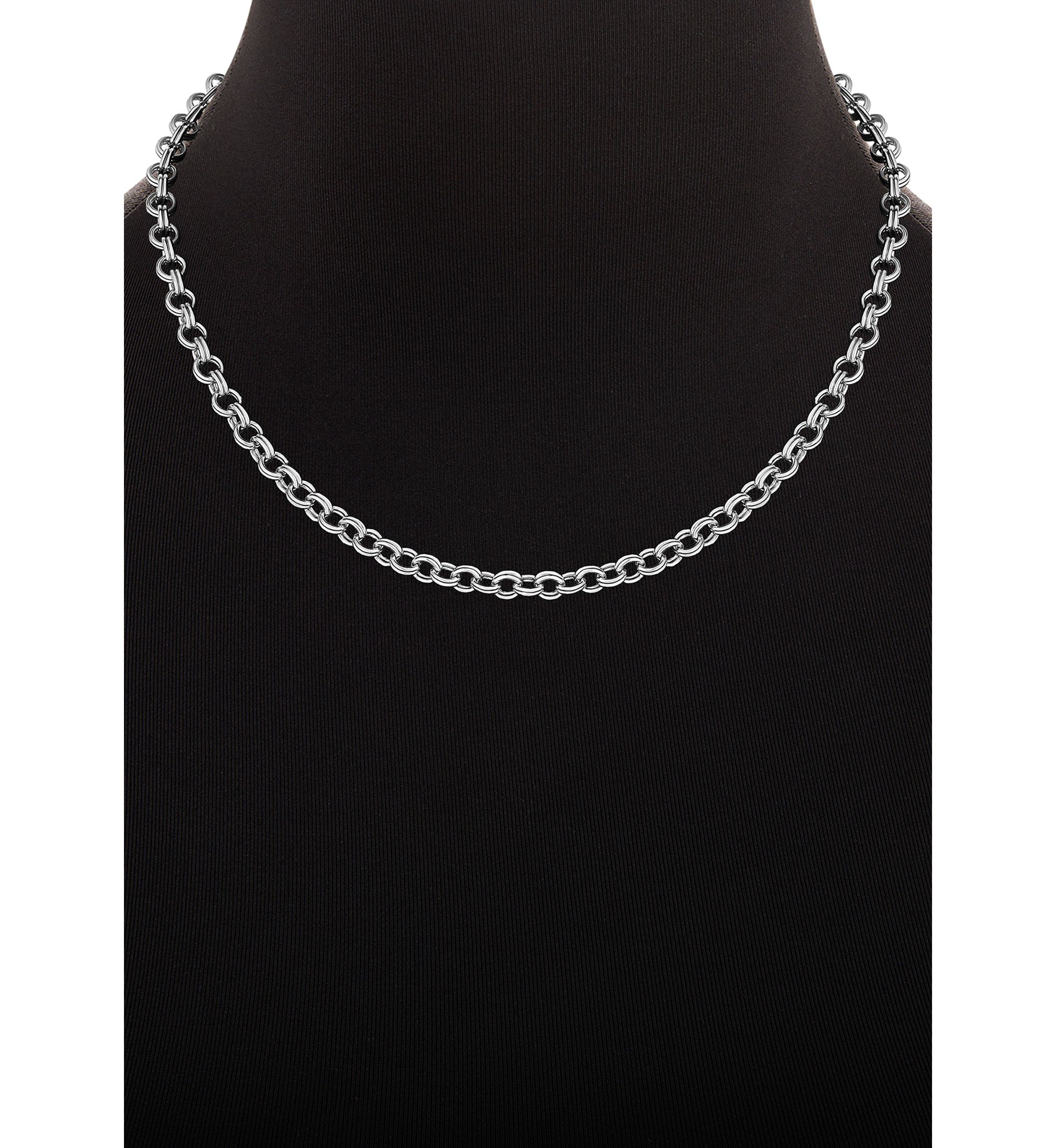 Plated Double Rolo Links 24" Chain Necklace
