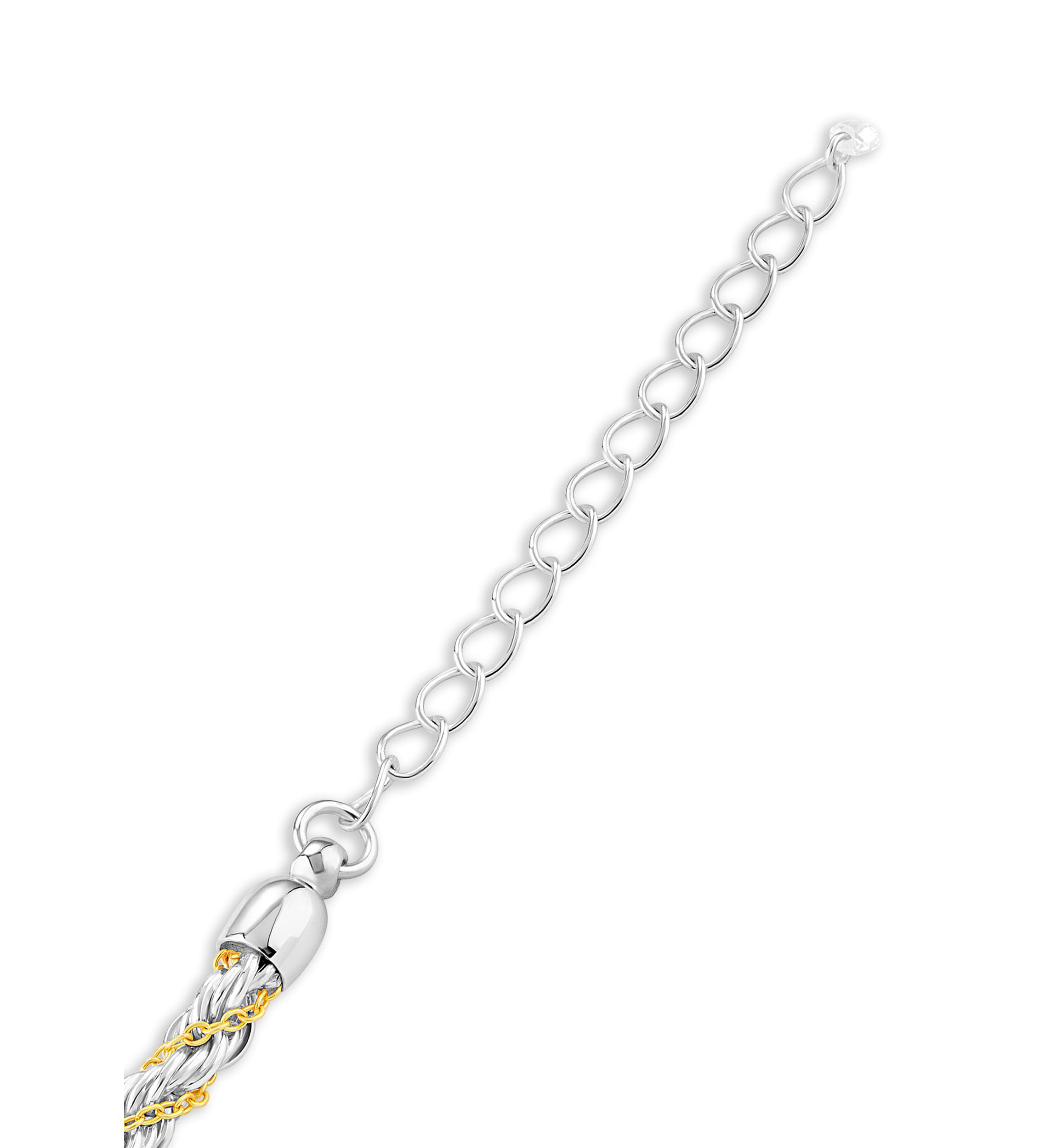  Two-Tone Cable Rope Chain Necklace